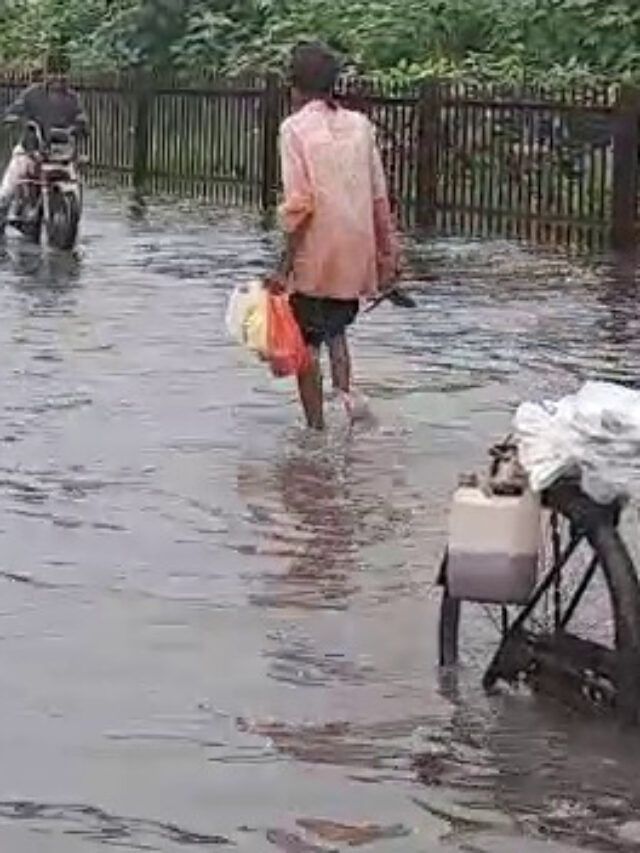 નવસારીમાં ધોધમાર વરસાદથી રસ્તાઓ પાણી-પાણી થયા