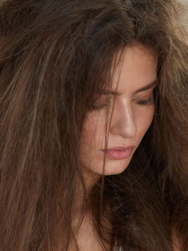 Woman with beauty products