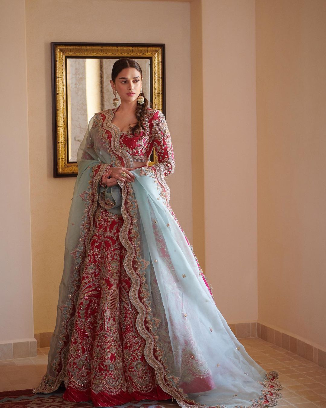 aditi rao hydari pink dress Aditi Rao Hydari In Friya Short Kurta Sharara Set 3XL