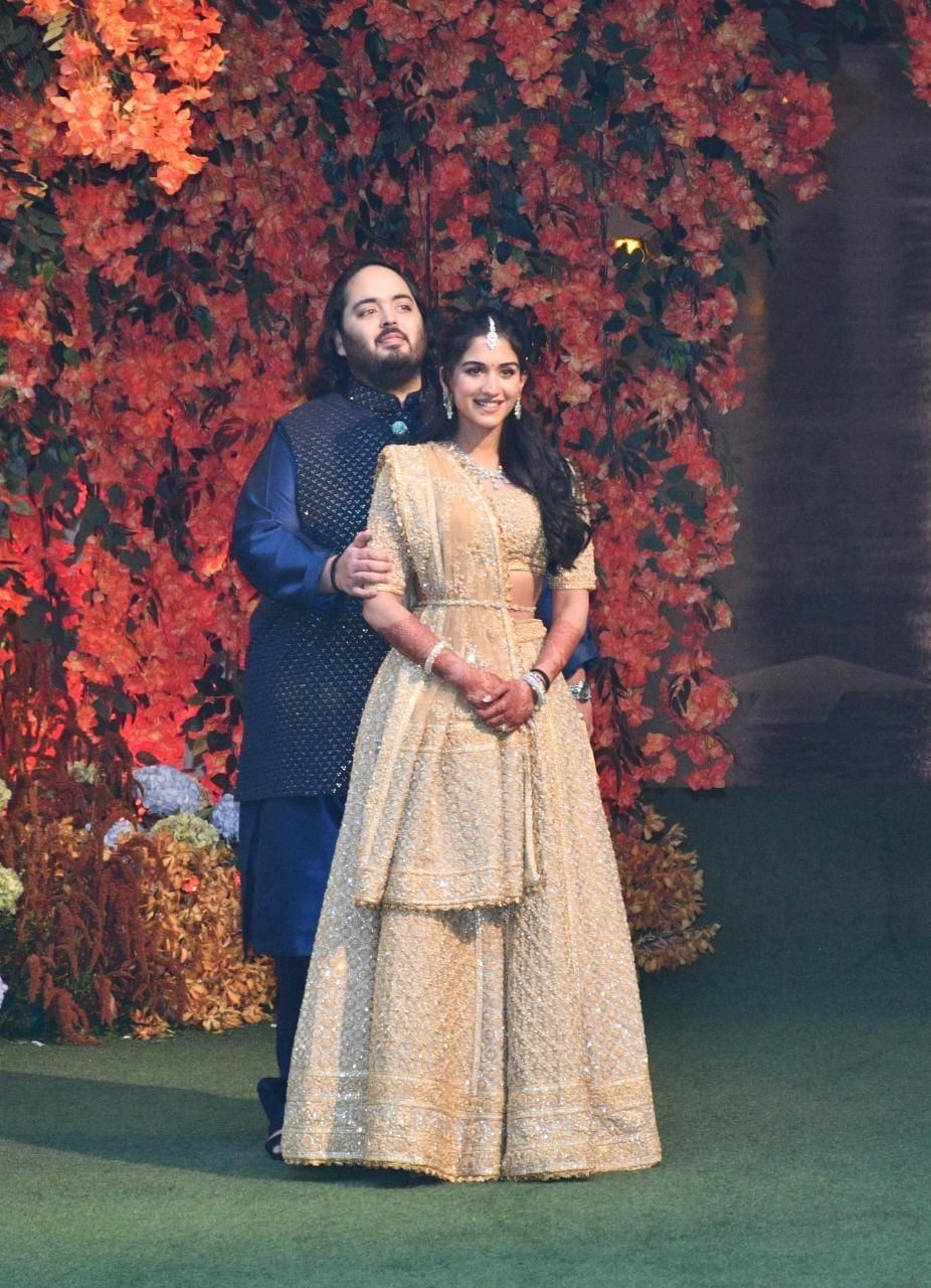 radhika merchant engagement dress Everything Radhika Merchant has worn so farfrom her Versace gown to custom Manish Malhotra lehenga