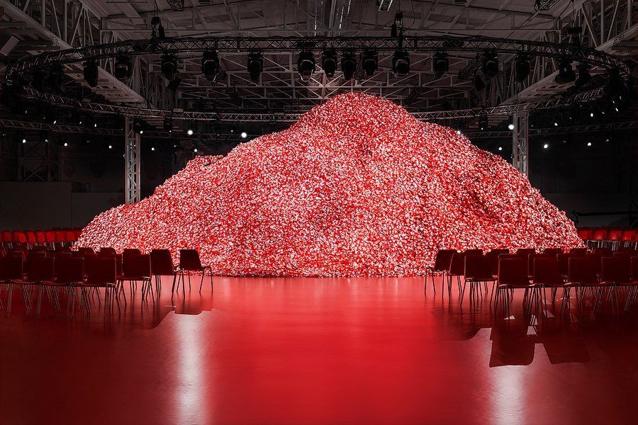 Condom Boxes at Diesels Milan Fashion Week