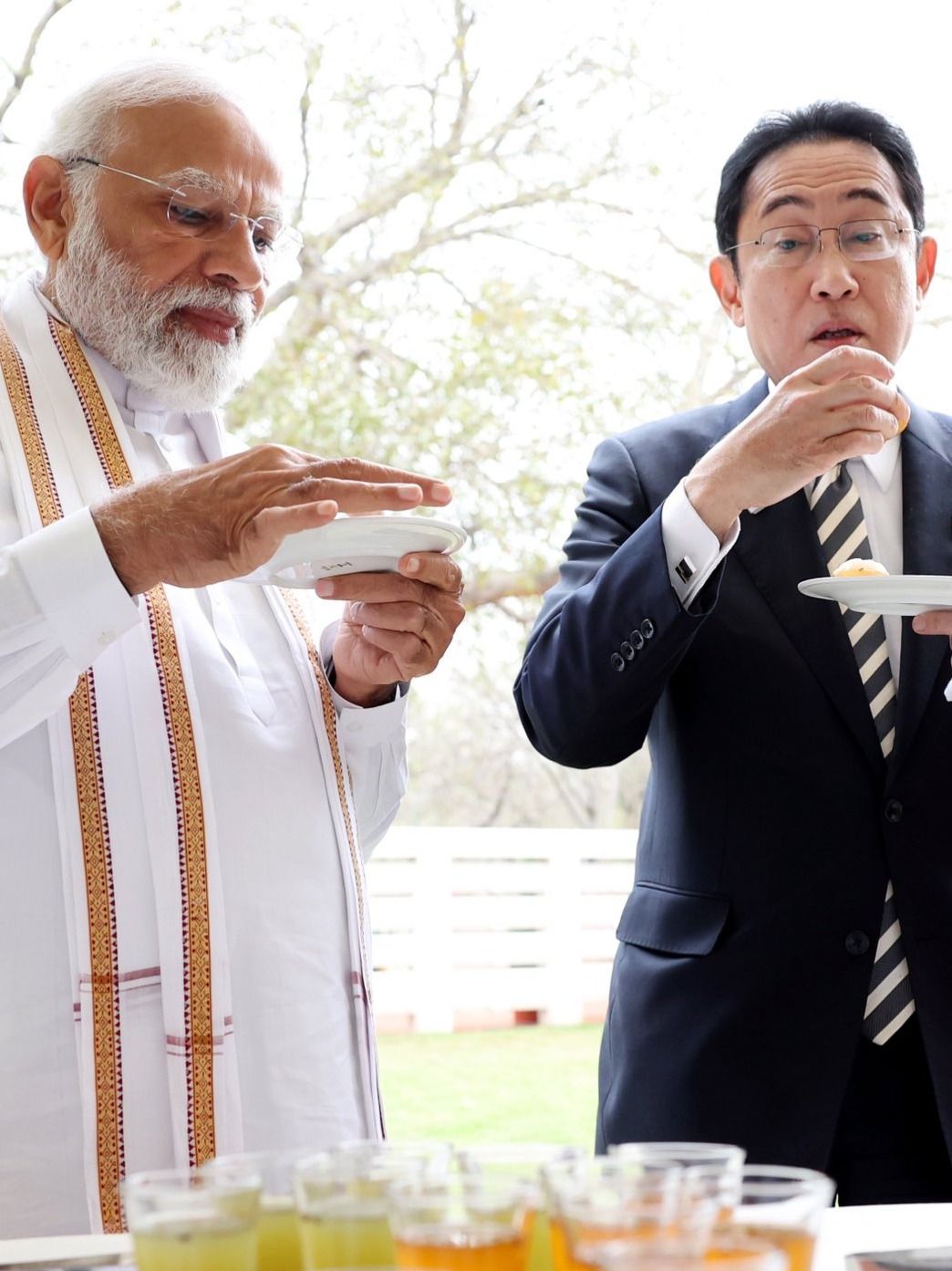 PM Modi, Japan's Fumio Kishida relish golgappas, idlis in Delhi; video goes viral