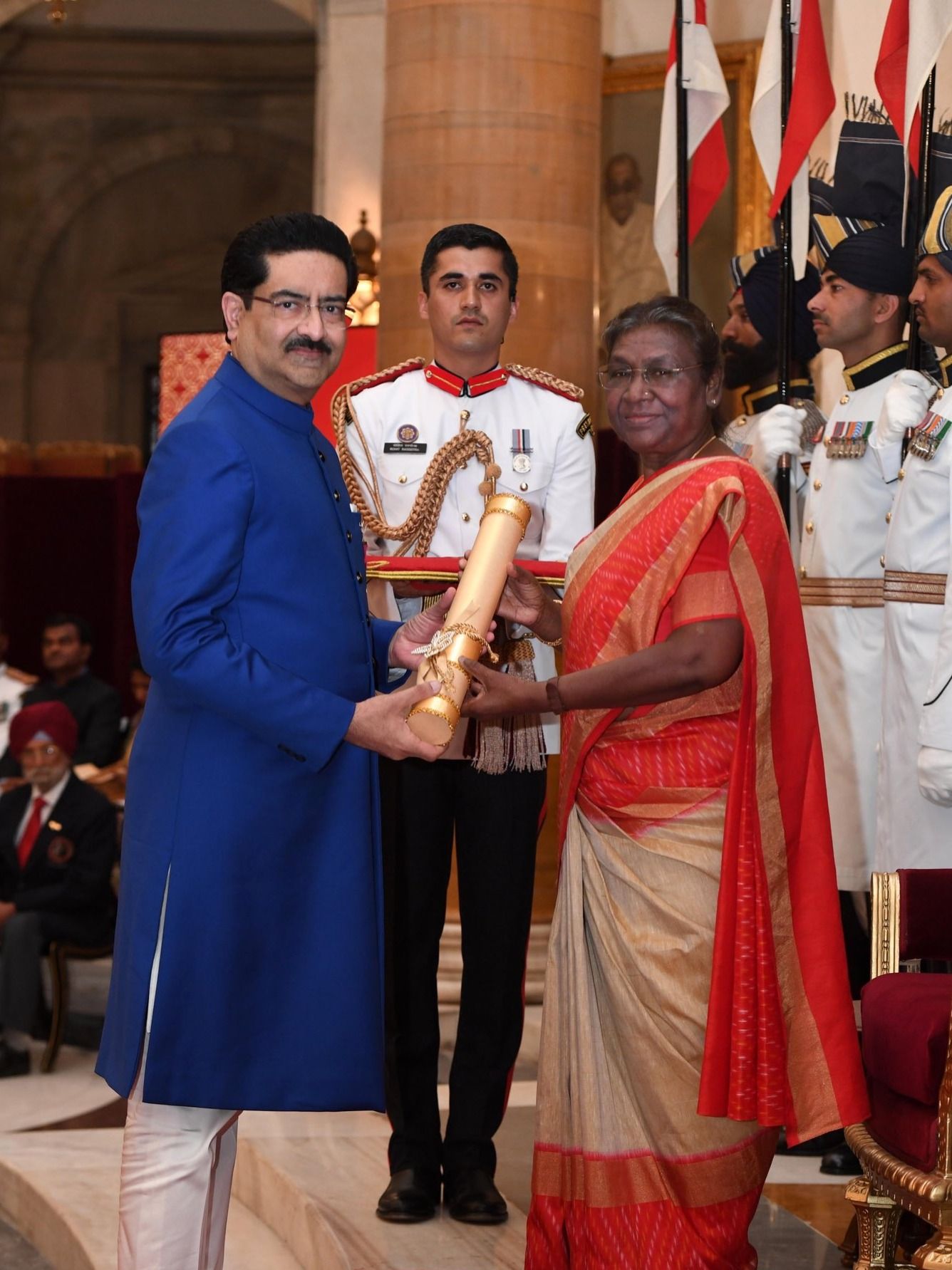 Aditya Birla Group Chairman Kumar Mangalam Birla awarded the Padma Bhushan by President Murmu