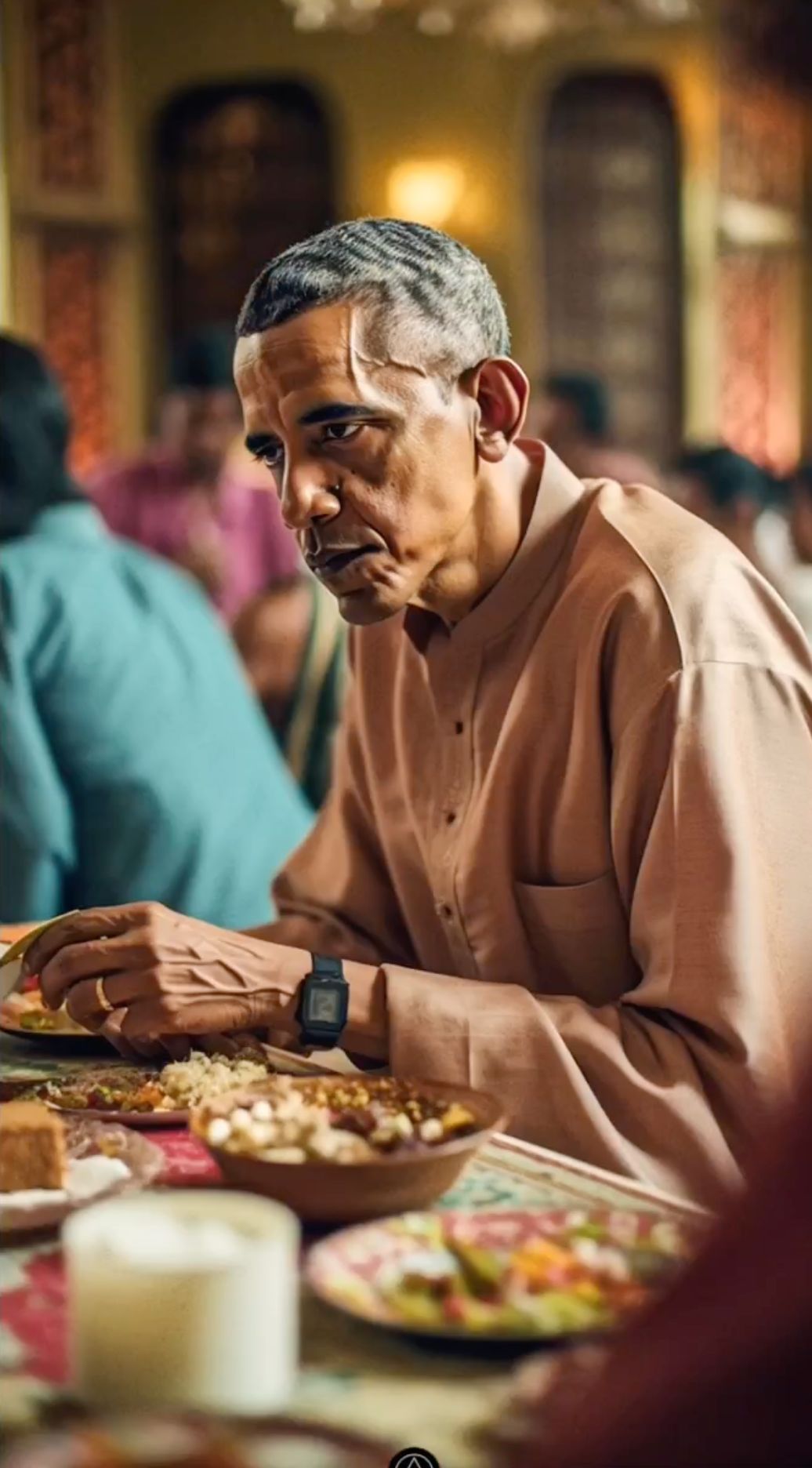 AI image of Barack Obama on eid