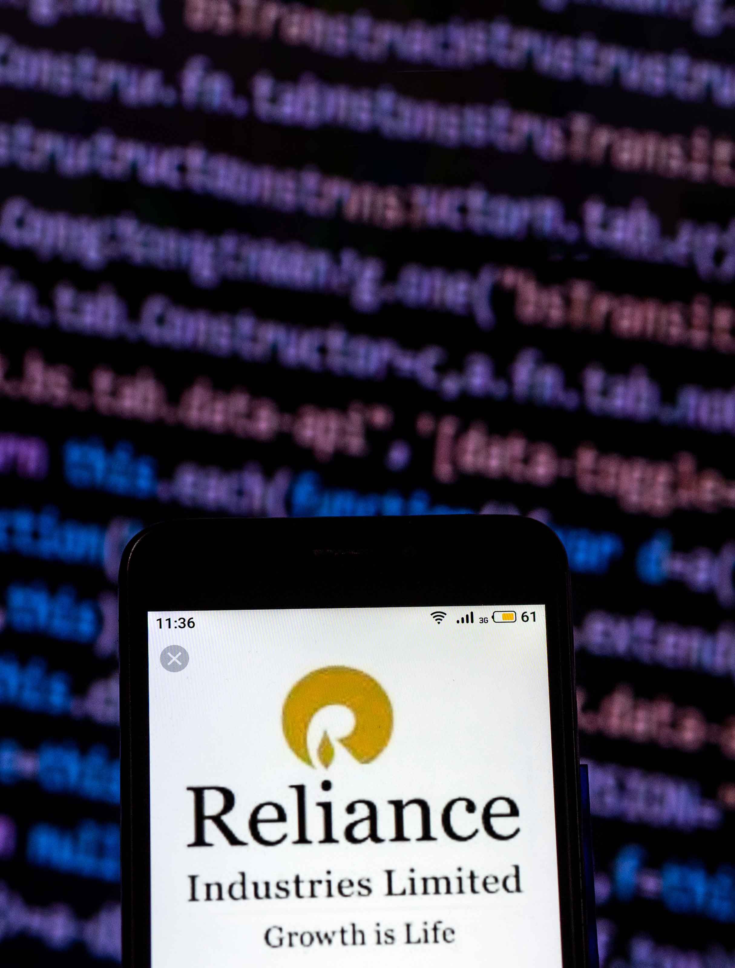 reliance industries share price today