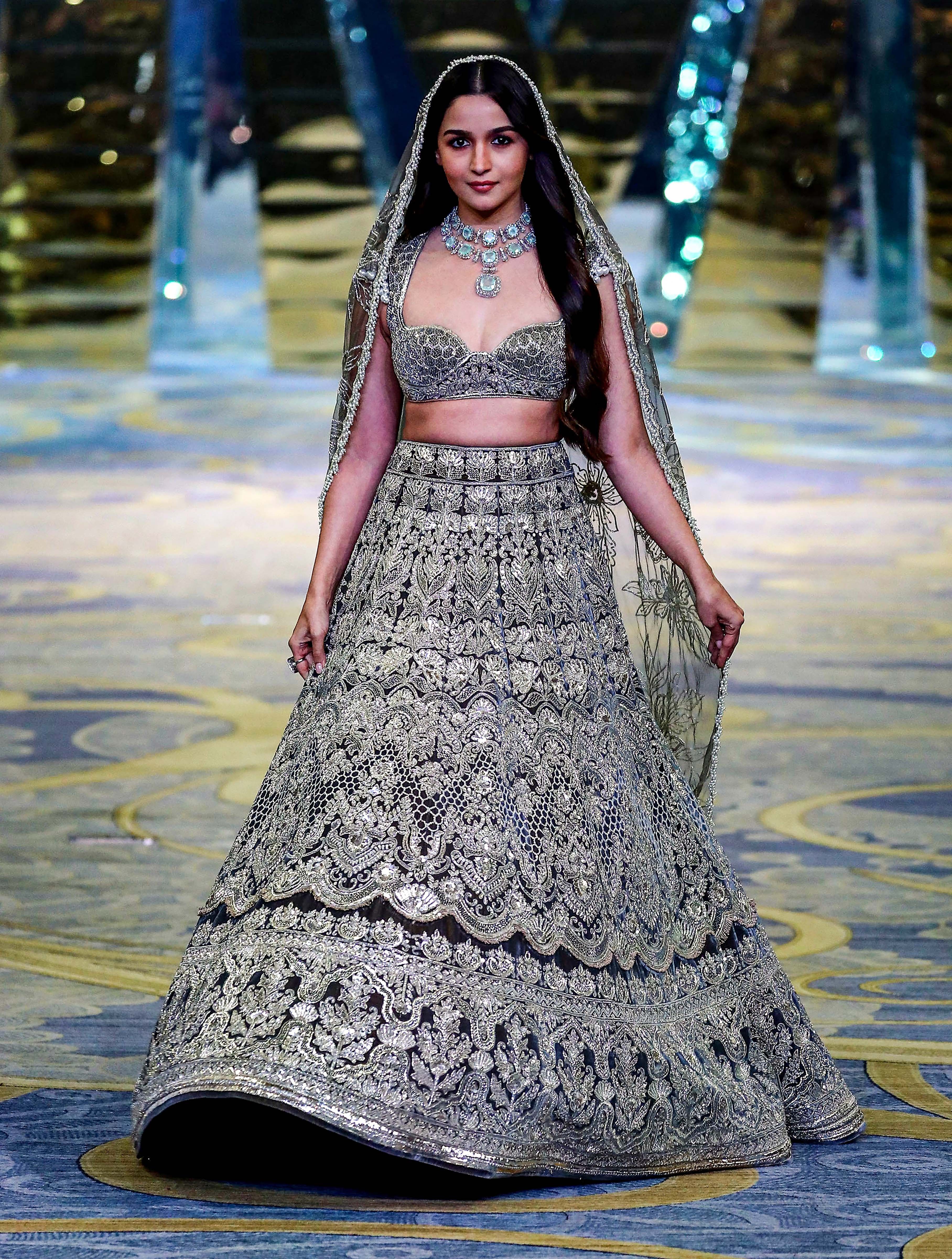Alia bhatt in manish malhotra lehenga