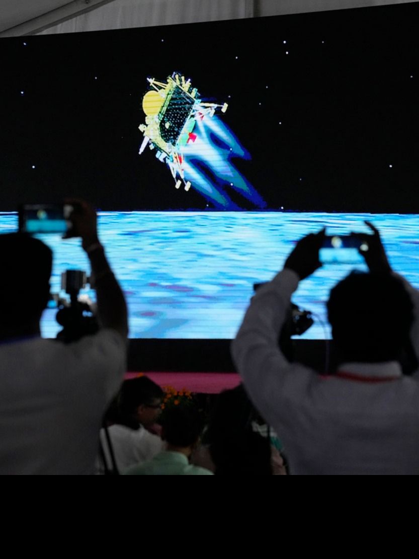 Tech Mahindra’s CP Gurnani, BoAt’s Aman Gupta, Oyo Rooms’ Ritesh Agarwal, UpGrad’s Ronnie Screwvala, Mamaearth's Ghazal Alagh celebrate ISRO-led Chandrayaan-3 landing on Moon: India Inc on X (Twitter)