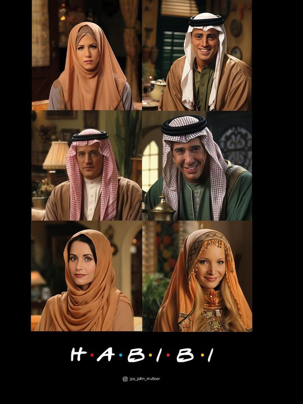 AI images show Friends characters Rachel, Ross, Joey, Chandler and Monica in ‘Habibi’, a version of the sitcom if it was set in Middle East: In Pics