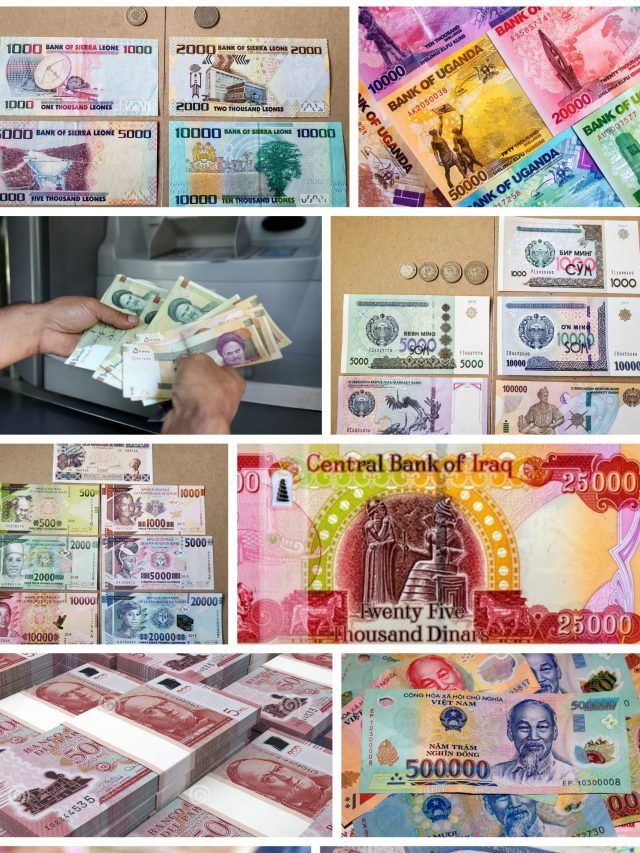 Top 10 List of Cheapest Currencies in the world in 2023 ( in INR )