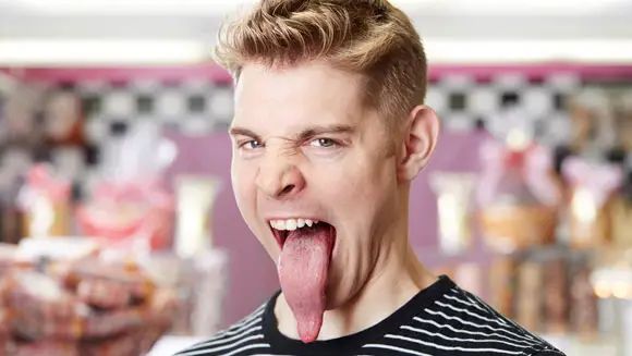 Nick Stoeberl holds the world record for the longest tongue