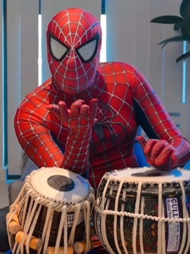 उस्ताद पीटर पार्कर- मार्वल घराना! तबला बजाते स्पाइडर मैन का VIDEO VIRAL