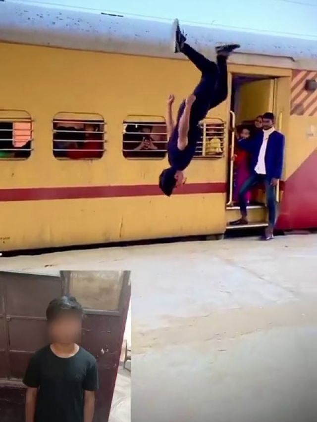 रेलवे स्टेशन पर स्टंट कर रहा था युवक, RPF ने ऐसे सिखाया सबक! VIDEO