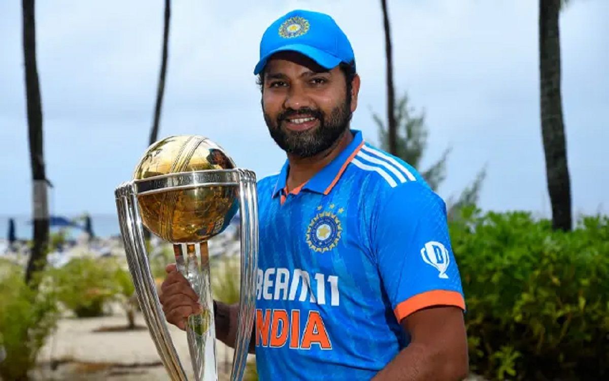 Rohit Sharma World Cup Trophy