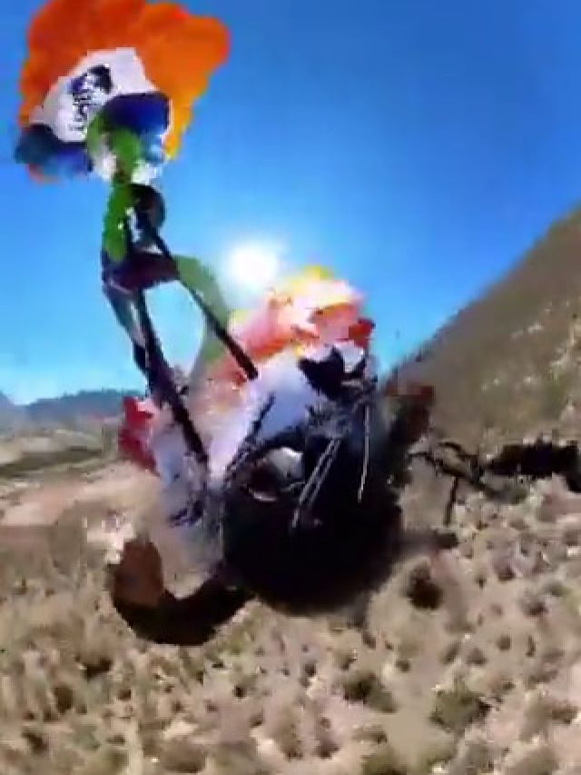 लैंडिंग से पहले पैराशूट की रस्सियां उलझीं, कैसे बचा शख्स? शॉकिंग VIDEO वायरल