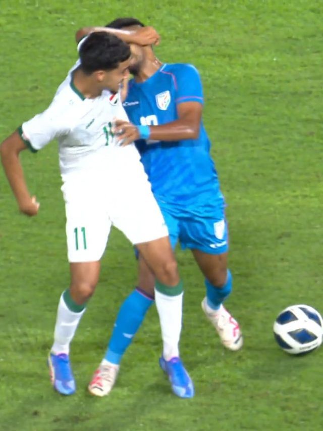फुटबॉल मैच में बवाल, इराकी प्लेयर ने भारतीय खिलाड़ी को मारी कोहनी, VIDEO