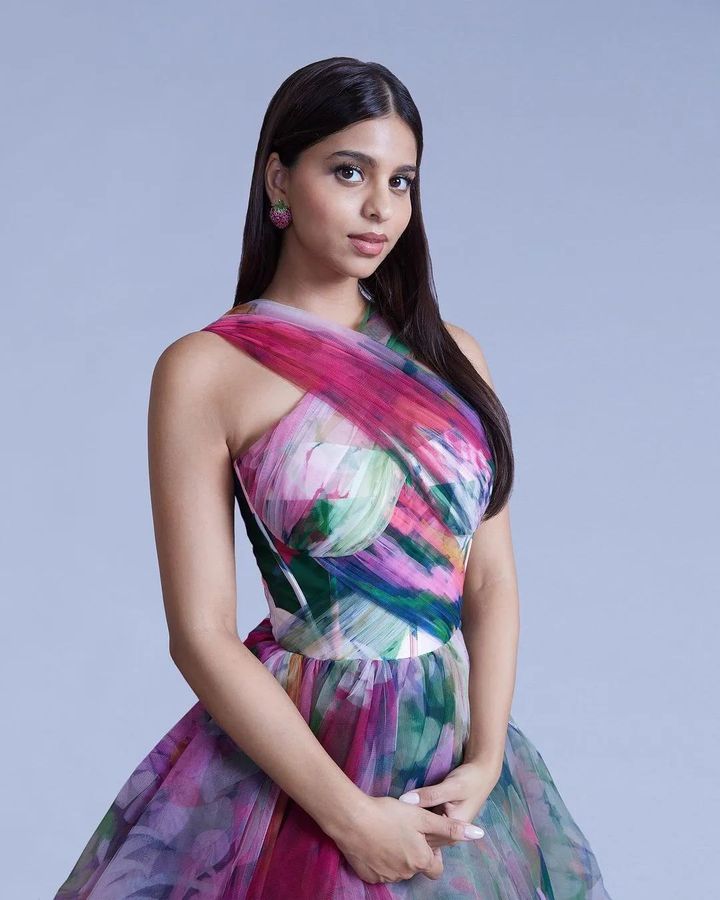 suhana khan bodycon dress Suhana Khan slays in a blue bodycon dress effortlessly elevated by a chic black cropped blazer : Bollywood News