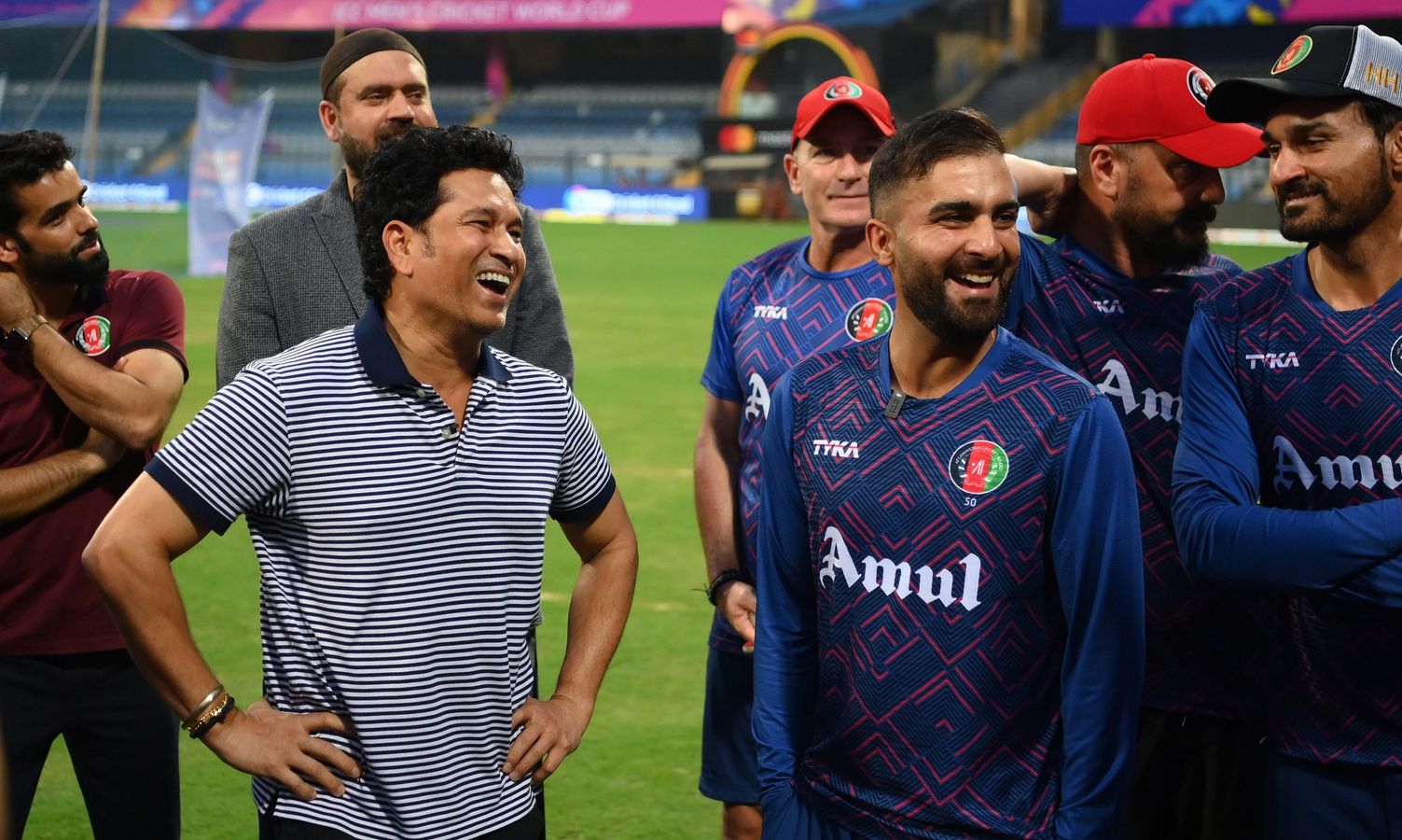 World Cup 2023: Sachin Tendulkar meets Afghanistan team