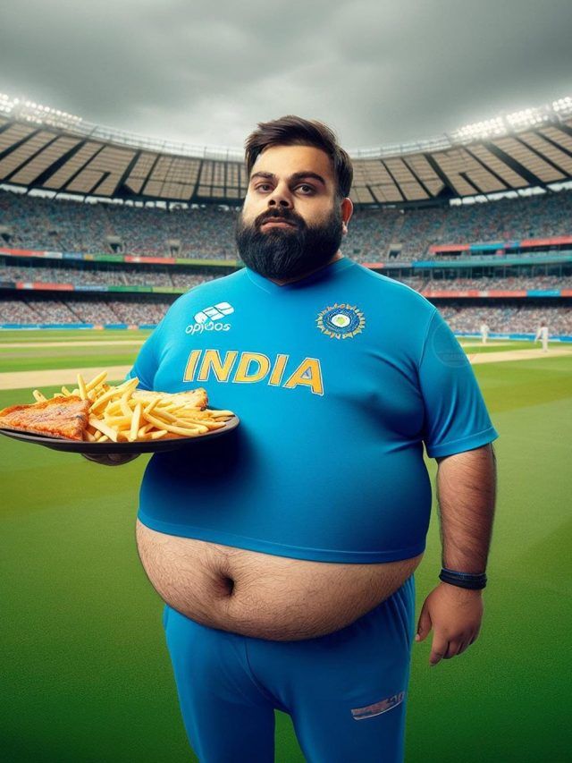 AI Images show Indian cricketers Virat Kohli, Rohit Sharma, Ravindra Jadeja, MS Dhoni, Mohammed Shami, Hardik Pandya, Sachin Tendulkar, Virendra Sehwag, Yuzvendra Chahal, Gautam Gambhir as obese