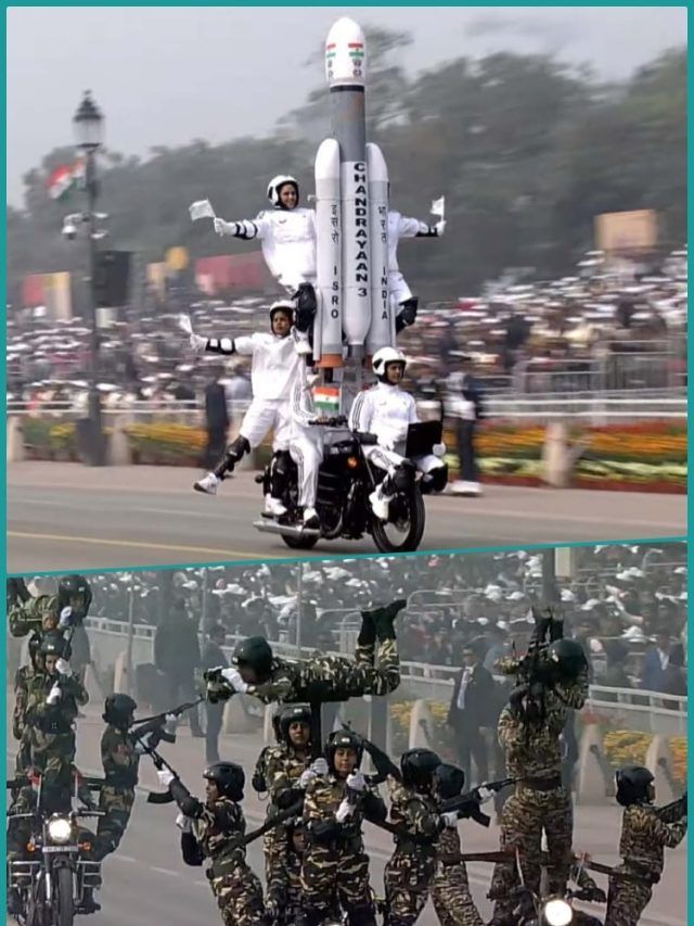 Bullet पर नारी शक्ति और चंद्रयान! कर्तव्य पथ पर दिखा सांसें थामने वाला नजारा