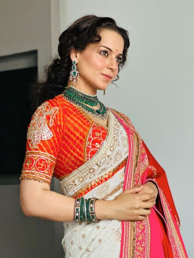 রামকে স্বাগত জানাতে বিশেষ শাড়ি-ব্লাউজ, ট্র্যাডিশনাল লুকসে নজর কাড়লেন কঙ্গনা