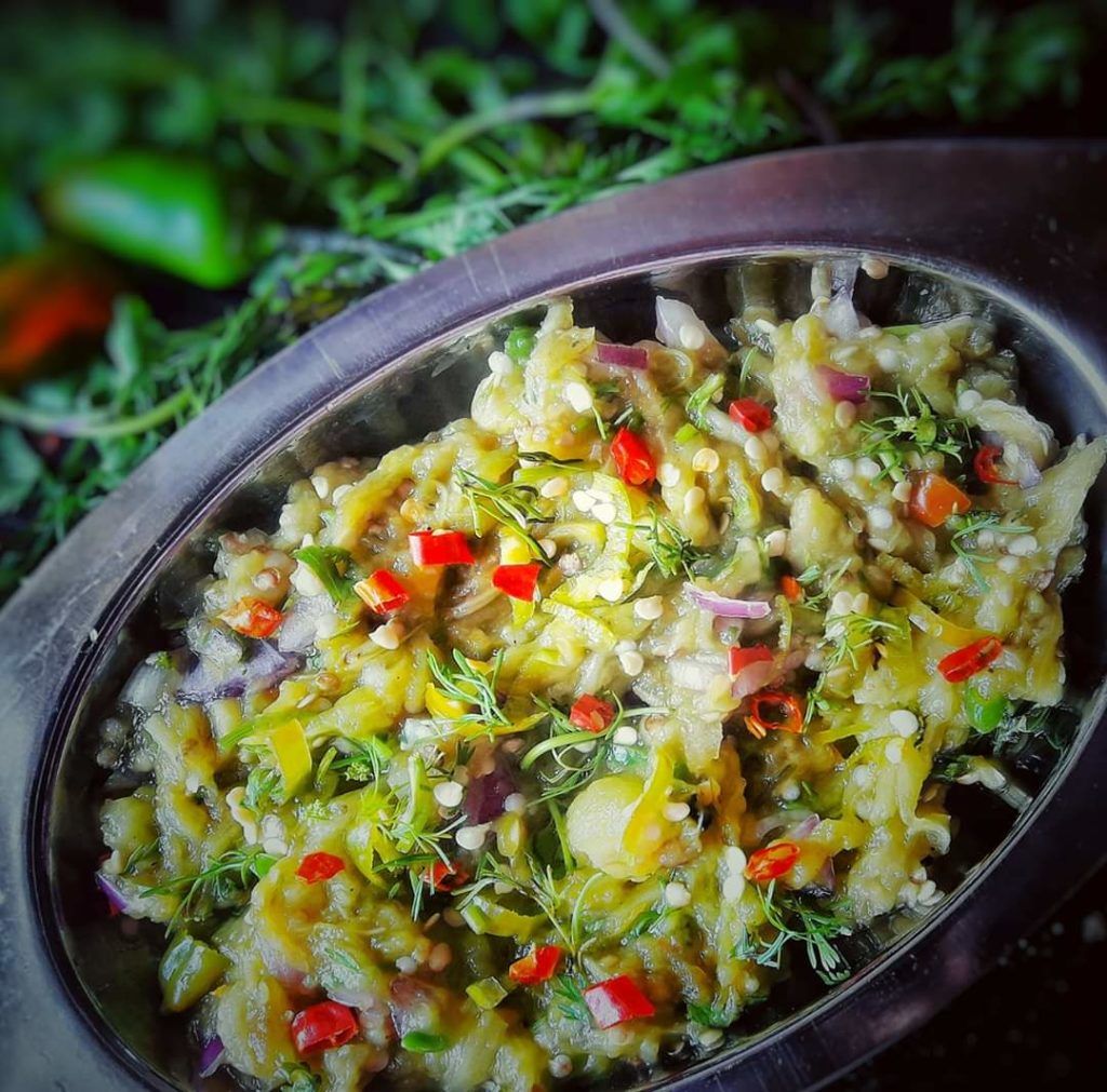 Bengena Pitika with Fish