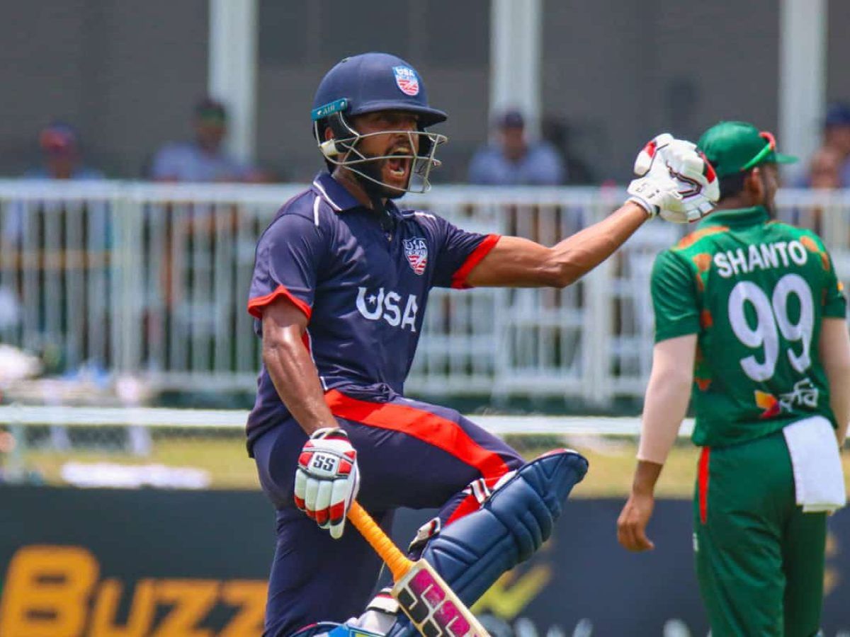 Harmeet Singh of USA Celebrating Victory Against Bangladesh 1200x900 1