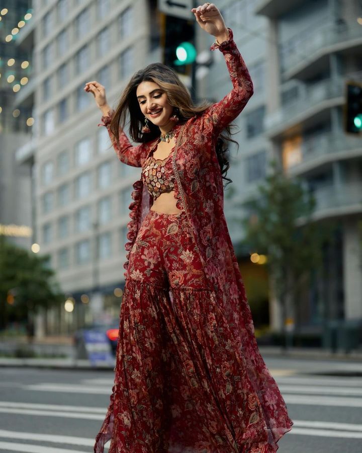 sreeleela red dress Sreeleela turns up the heat in a stunning red dress! #celebs #FilmfareLens