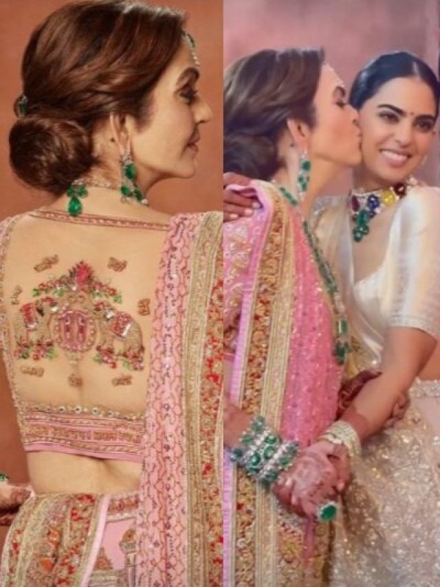 अनंत-आकाश और ईशा...नीता ने पहना अपने बच्चों के नाम वाला आउटफिट, PHOTOS