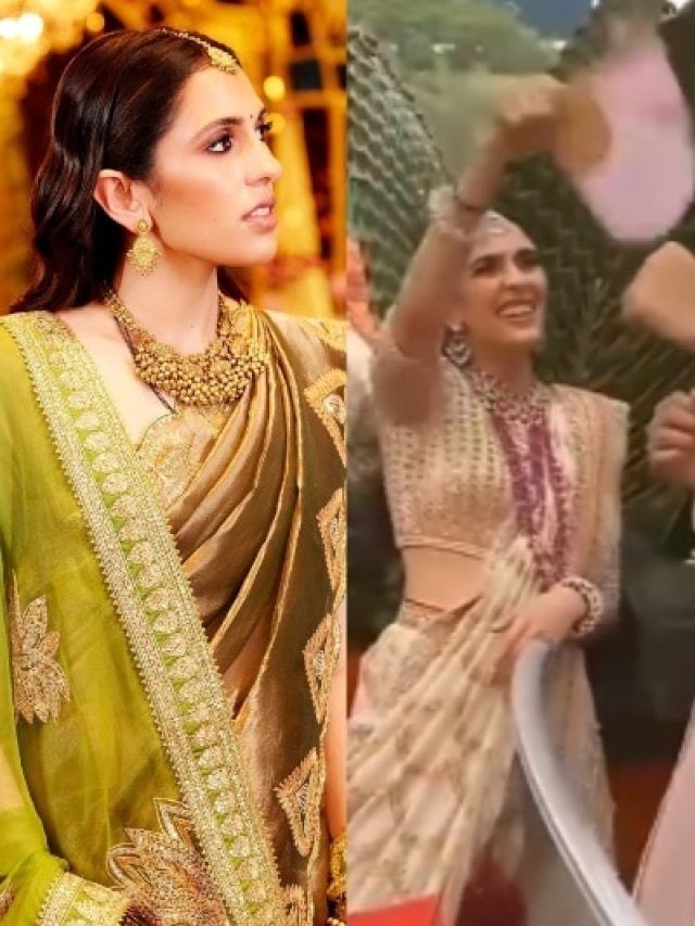 जब भारी-भरकम लहंगा पहन अंबानी परिवार की बड़ी बहू ने किया दूल्हे को पंखा, VIDEO