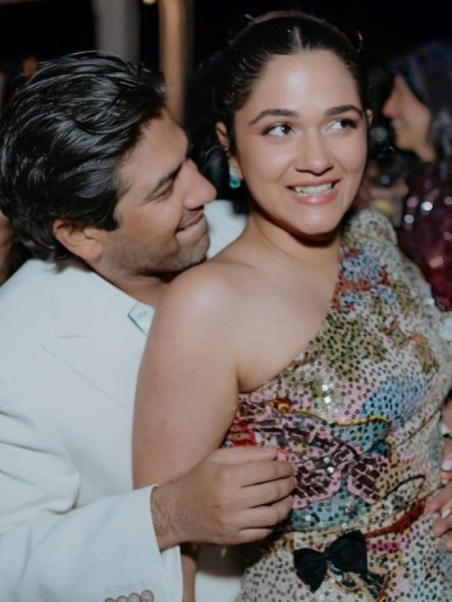 बहन राधिका की 'स्टारी नाइट' में पति संग दिखीं अंजलि मर्चेंट, की मस्ती, गाउन पहन छाईं