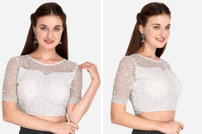 Boat Neck Blouse Designs