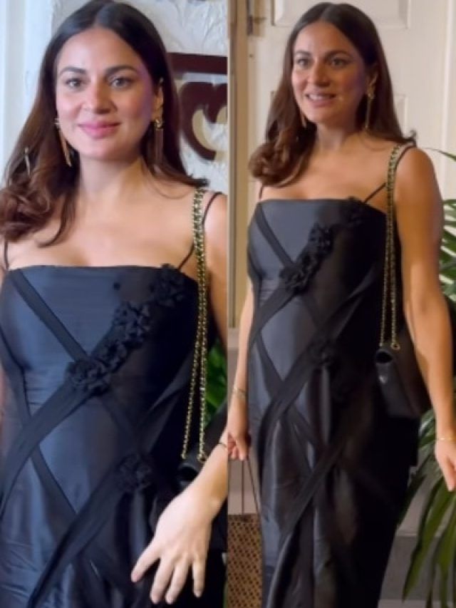 प्रेग्नेंट 'प्रीता' का ग्लैमरस अवतार, ब्लैक स्ट्रैपी ड्रेस में पहली बार दिखाया बेबी बंप