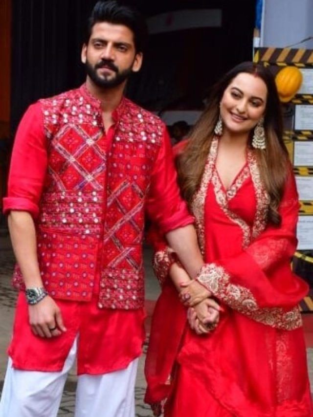 मांग में सिंदूर..लाल जोड़े में सोनाक्षी का सुहागन लुक, पति जहीर संग हुईं रोमांटिक