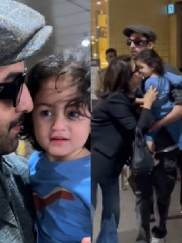 रणबीर की गोद में नन्ही RAHA..दादी को किया किस, एयरपोर्ट पर दिखा कपूर फैमिली का स्टाइलिश लुक