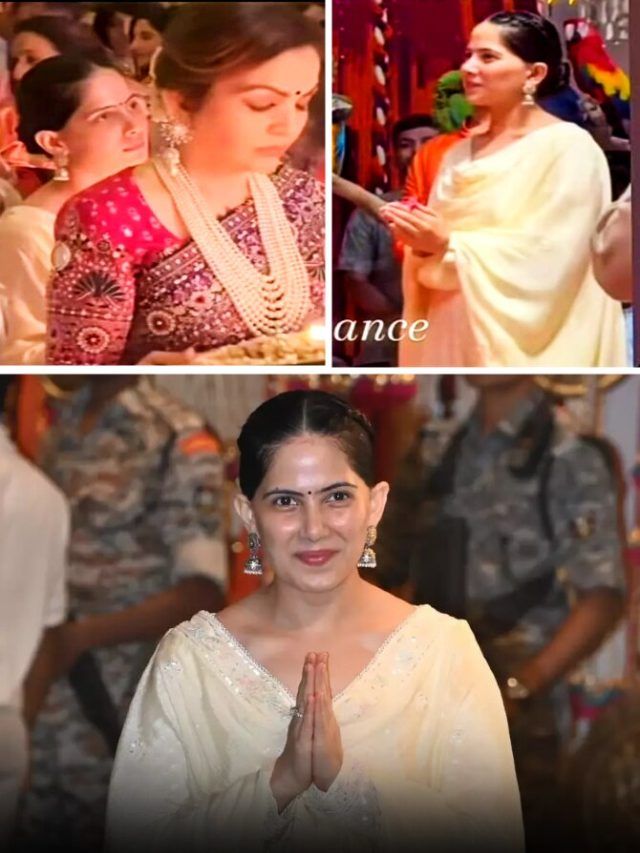 मुकेश-नीता अंबानी के घर पहुंचीं कथावाचक जया किशोरी...सूट और झुमके में छाईं