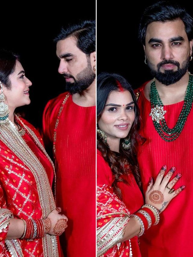 2 पत्नियों ने अरमान मलिक के लिए रखा करवा चौथ, लाल जोड़े के साथ पहना मंगलसूत्र, लगाया सिंदूर