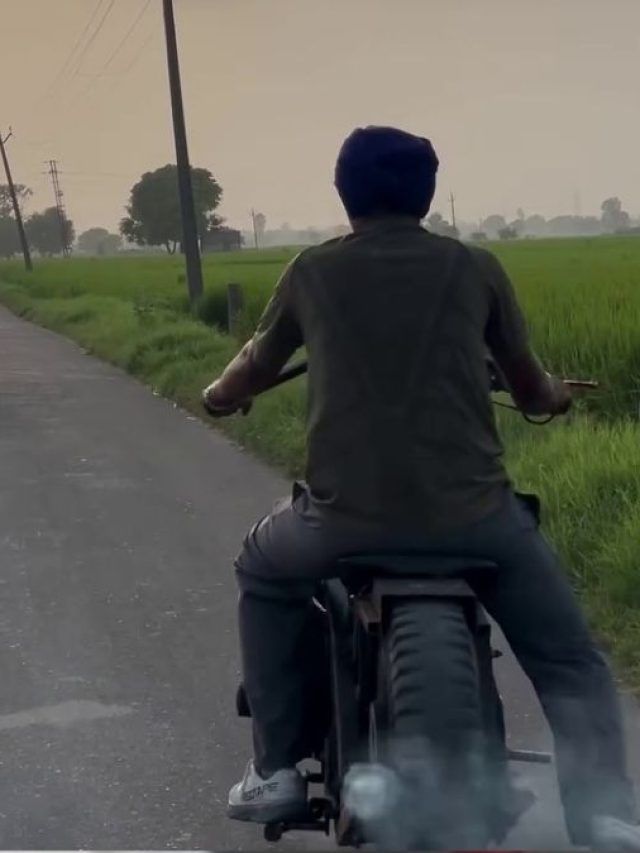 जनरेटर की मदद से तैयार की अनोखी बाइक, हैंडल घुमाते ही होती है चालू!