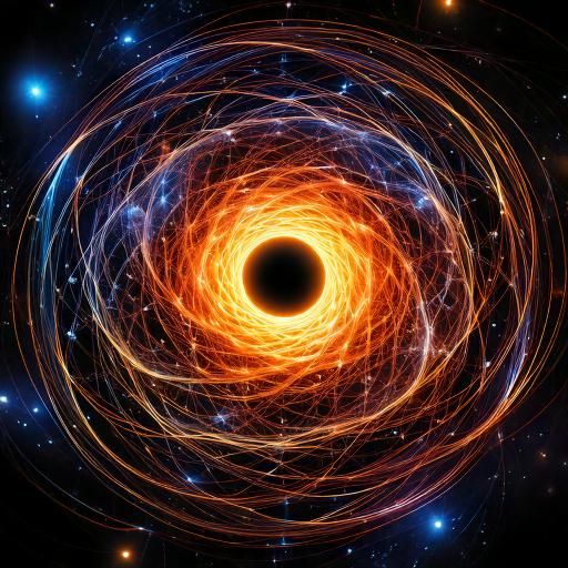 Firefly Create an abstract representation of a black hole’s core, not as an infinite singularity but