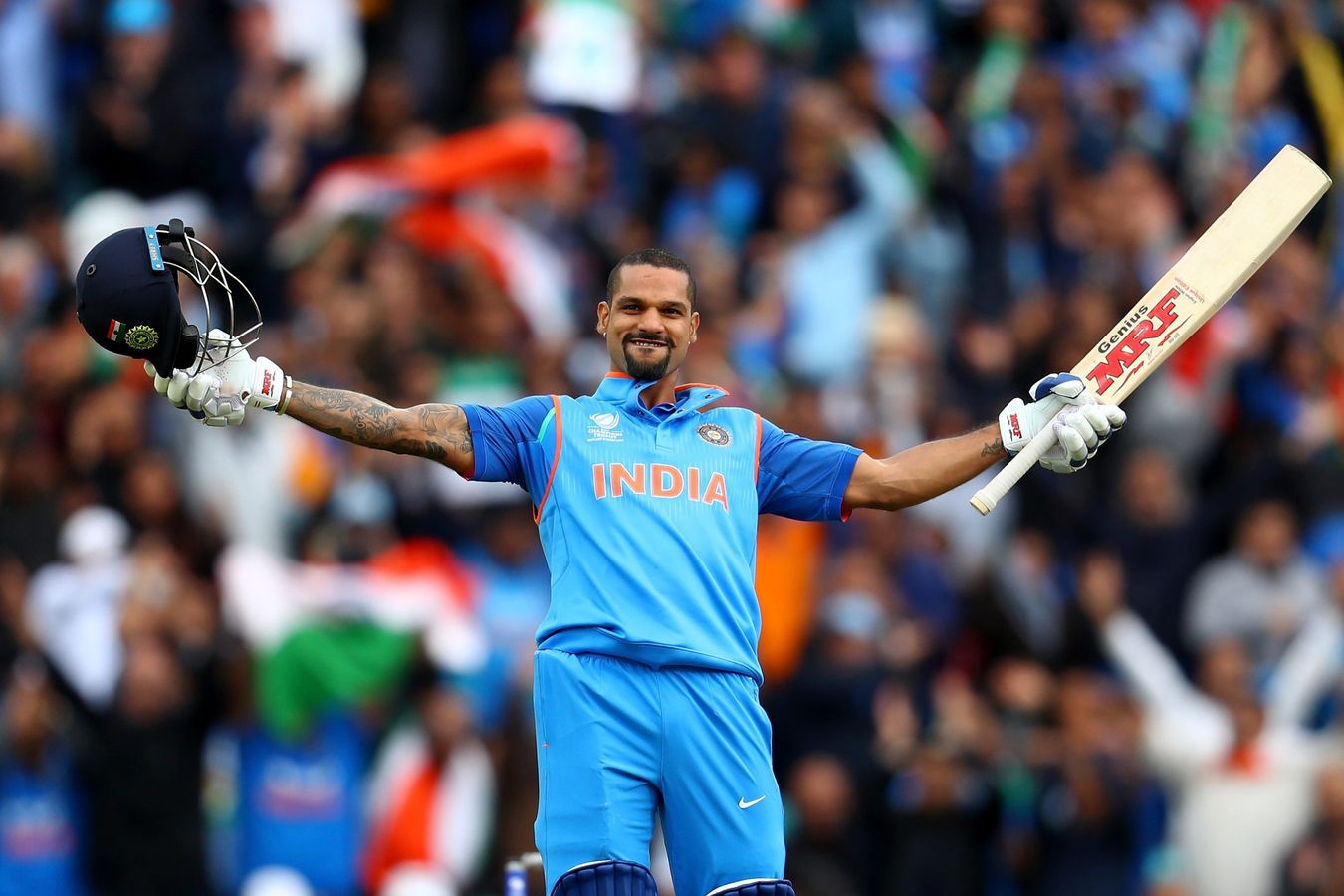 Shikhar Dhawan - Top five batters with most runs in ICC Champions Trophy
