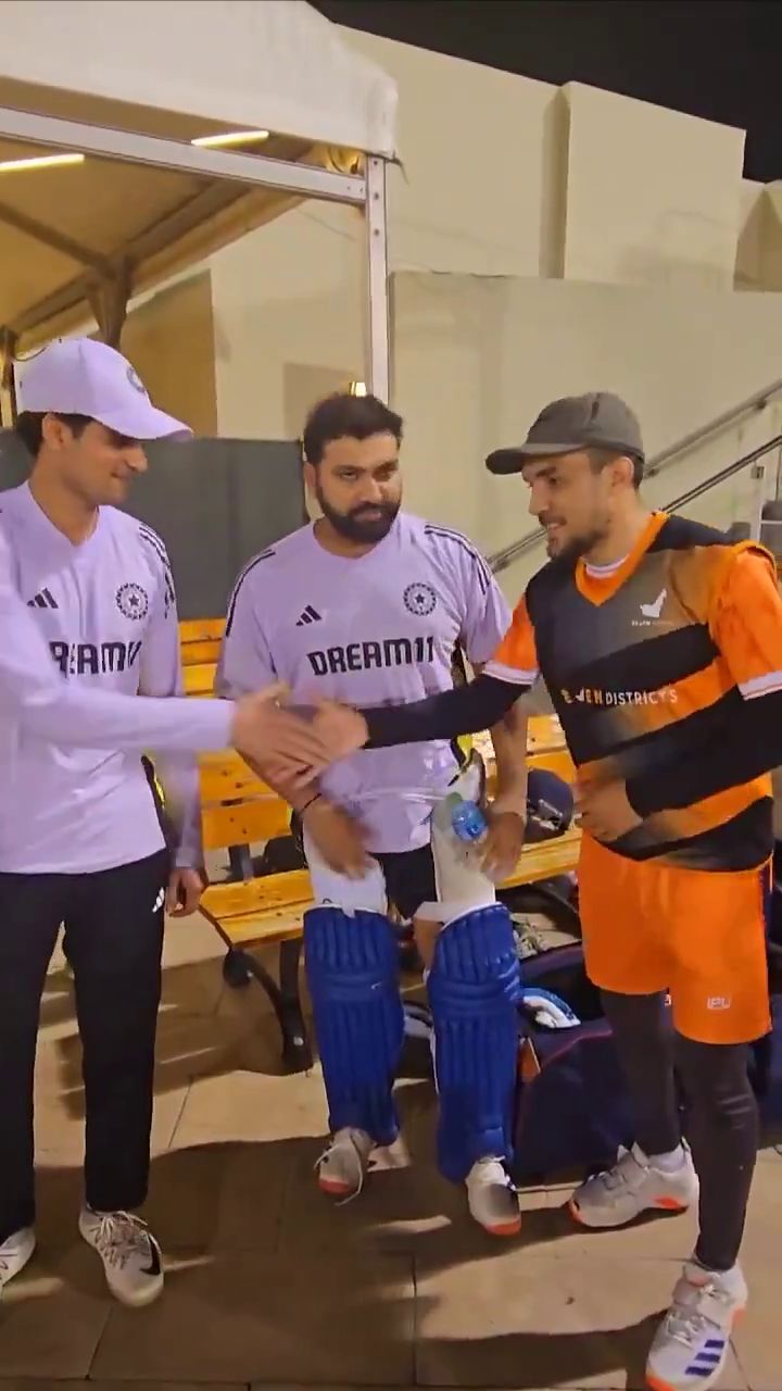 rohit sharma teases uae net bowler Awais Ahmad 3ITG 1739871520304