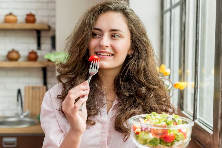 woman eating