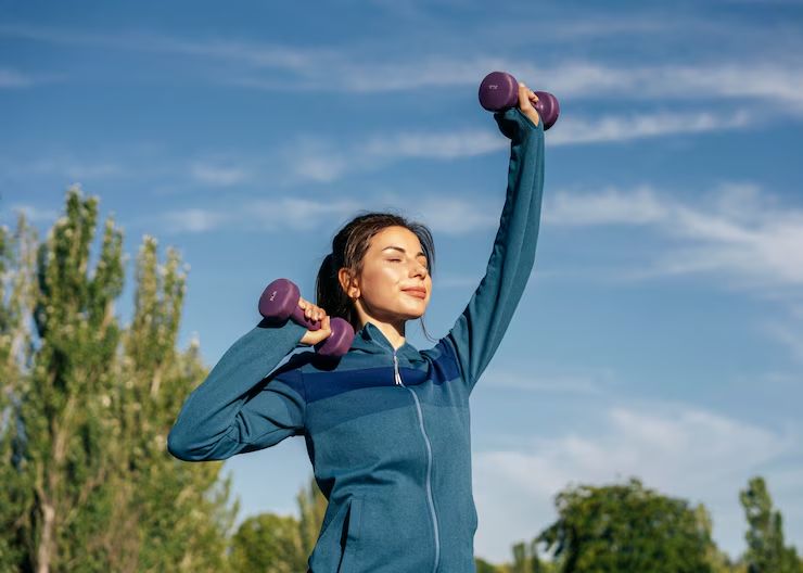 A woman doing Exercise
