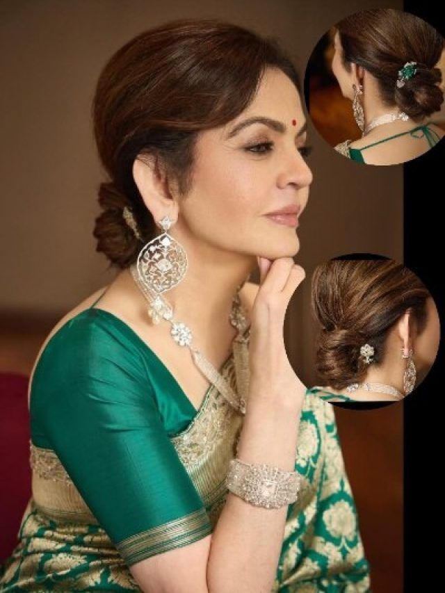 यूनिक डायमंड जूलरी में नीता अंबानी का रॉयल अवतार, बनारसी साड़ी में छाईं, PHOTOS