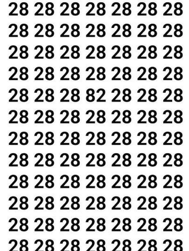 तस्वीर में 28 के बीच छिपा है 82, 10 सेकंड में ढूंढने वाला कहलाएगा जीनियस