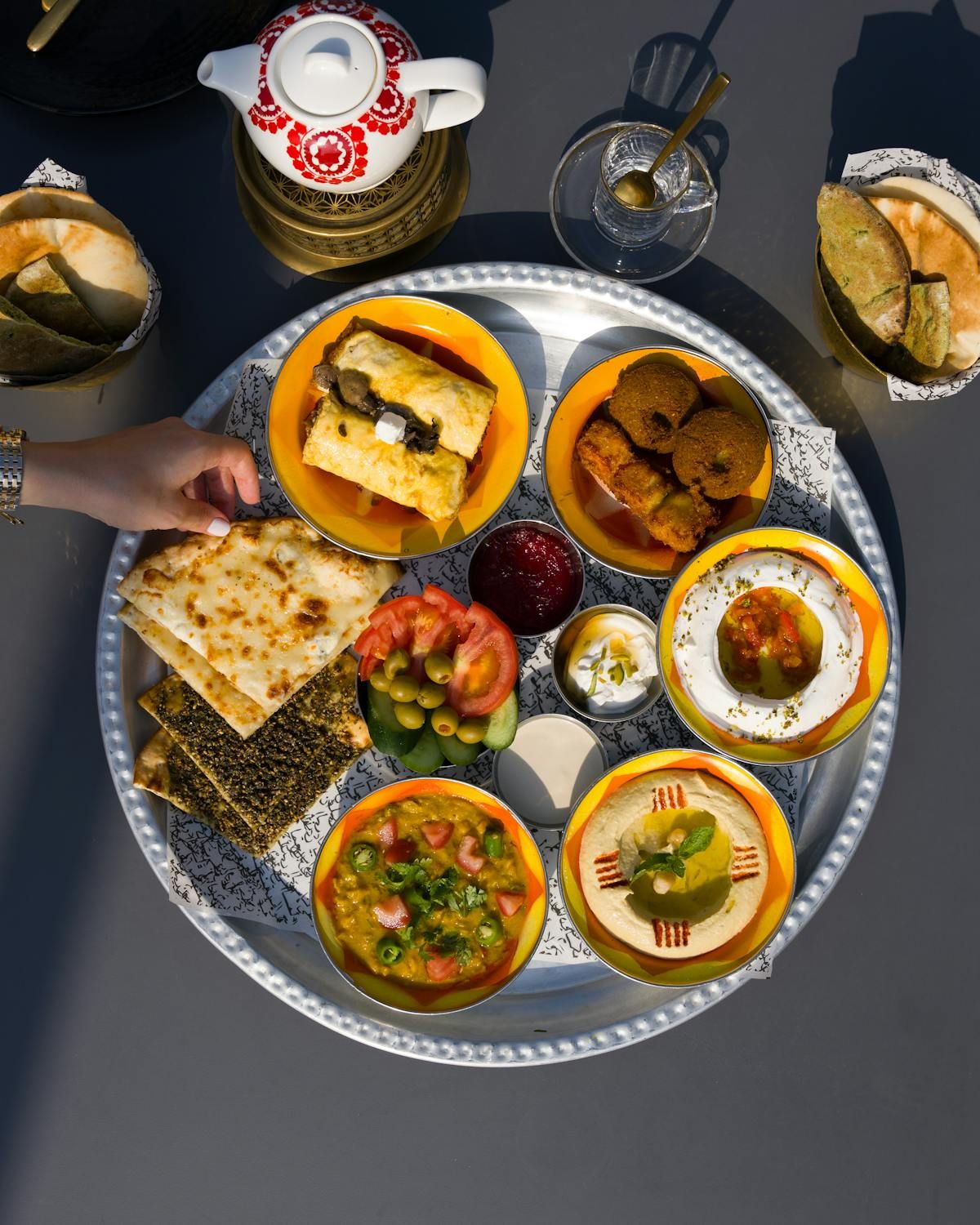 free-photo-of-middle-eastern-meze-platter-with-variety-of-dishes