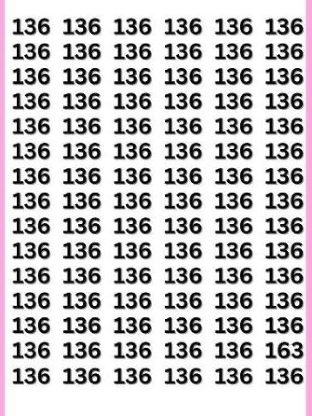 '136' के बीच छिपा है '163', 10 सेकंड में ढूंढने का चैलेंज