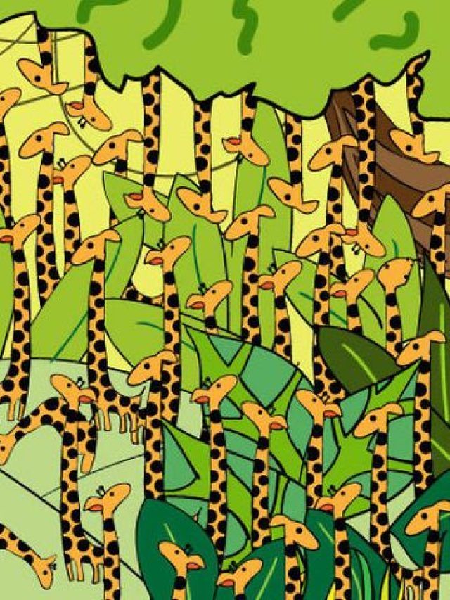 'जिराफ' के बीच में छिपा है 'सांप', 10 सेकंड में ढूंढने वाला कहलाएगा जीनियस