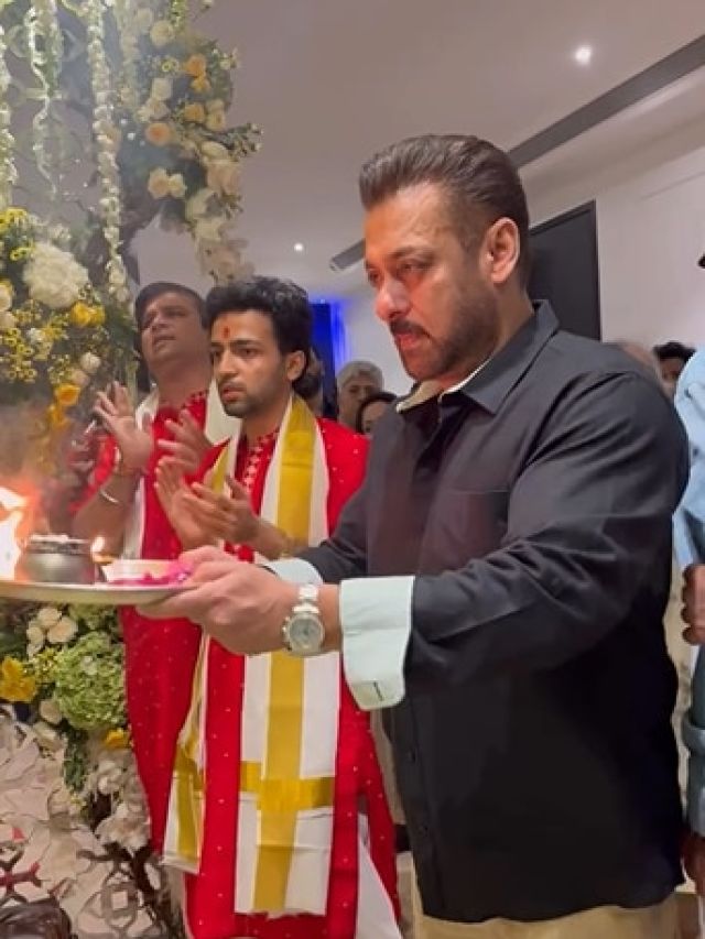 अर्पिता के घर विराजे बाप्पा, सलमान ने की गणेश आरती, भक्ति में लीन दिखा खान परिवार