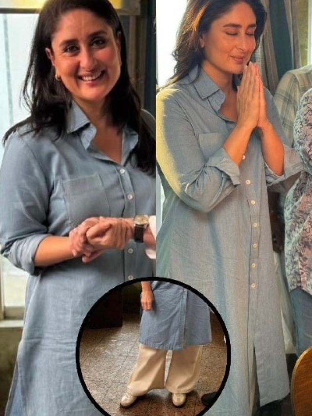 दिल जीत ले गईं बेबो! कुर्ती-प्लाजो पर स्नीकर्स...देखें करीना कपूर का कूल लुक