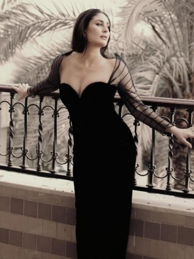 करीना का डीप-नेक गाउन में ग्लैमरस अवतार, ऑल-ब्लैक लुक देख हो जाएंगे 'क्लीन बोल्ड'!